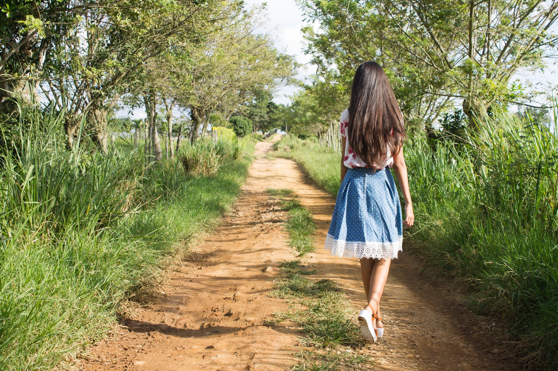 Girl on Country Road